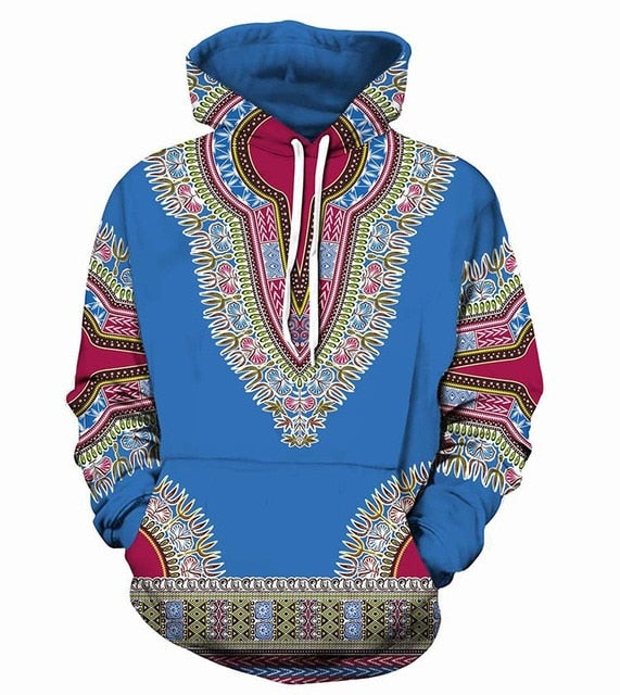 Unisex Dashiki Print Hoodie