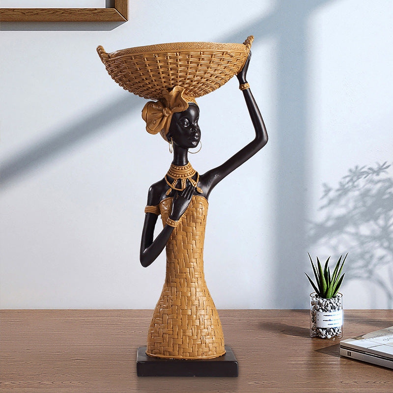 African Character Resin Figurines | Home Décor