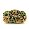 Animal Forest Crystal Clutch | Hollow Metal Evening Bag