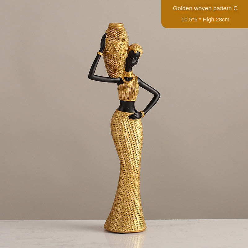 African Character Resin Figurines | Home Décor