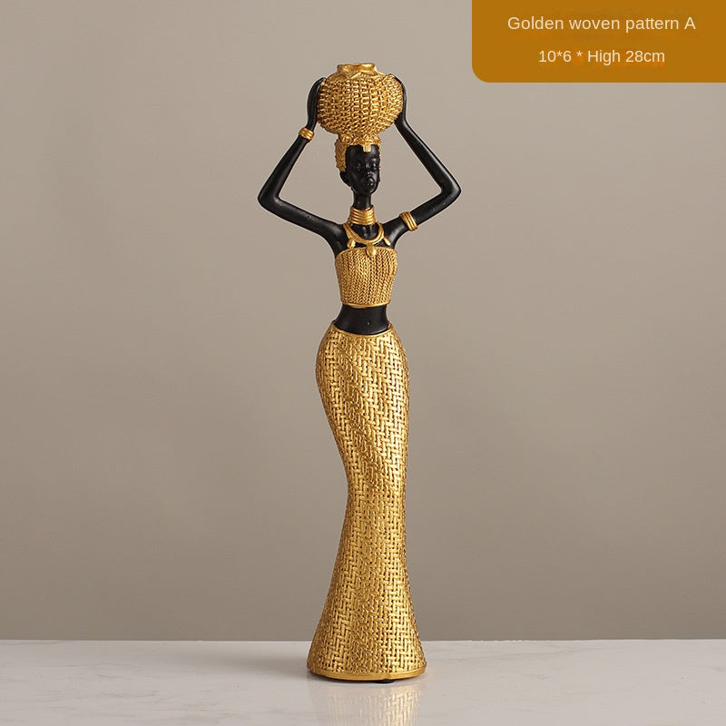 African Character Resin Figurines | Home Décor