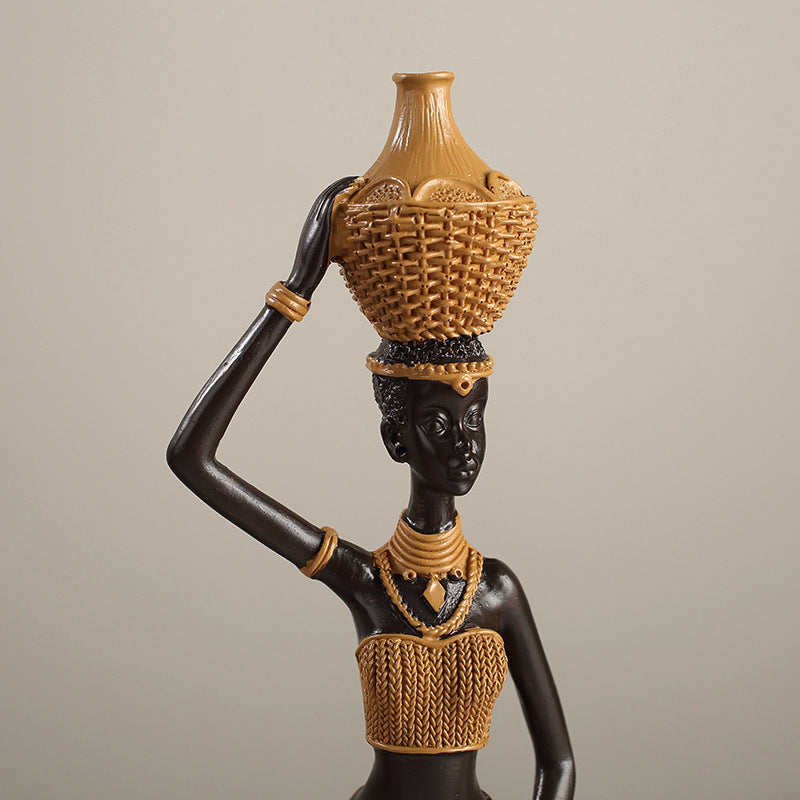 African Character Resin Figurines | Home Décor