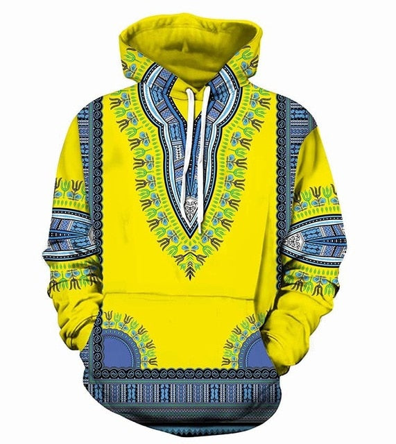 Unisex Dashiki Print Hoodie