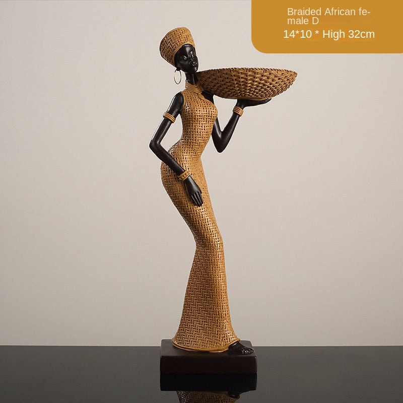 African Character Resin Figurines | Home Décor