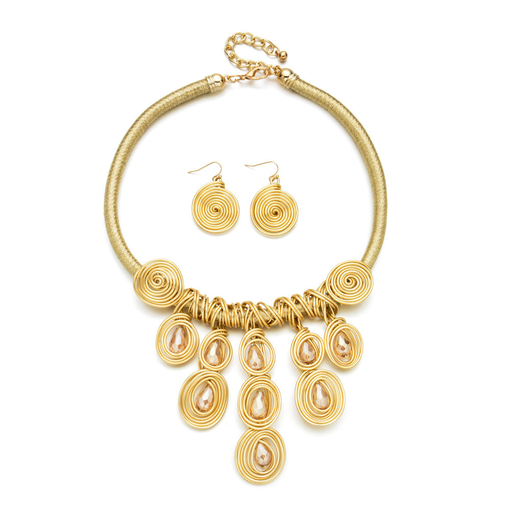 Geometric Tassel Statement Necklace