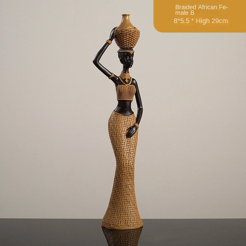 African Character Resin Figurines | Home Décor
