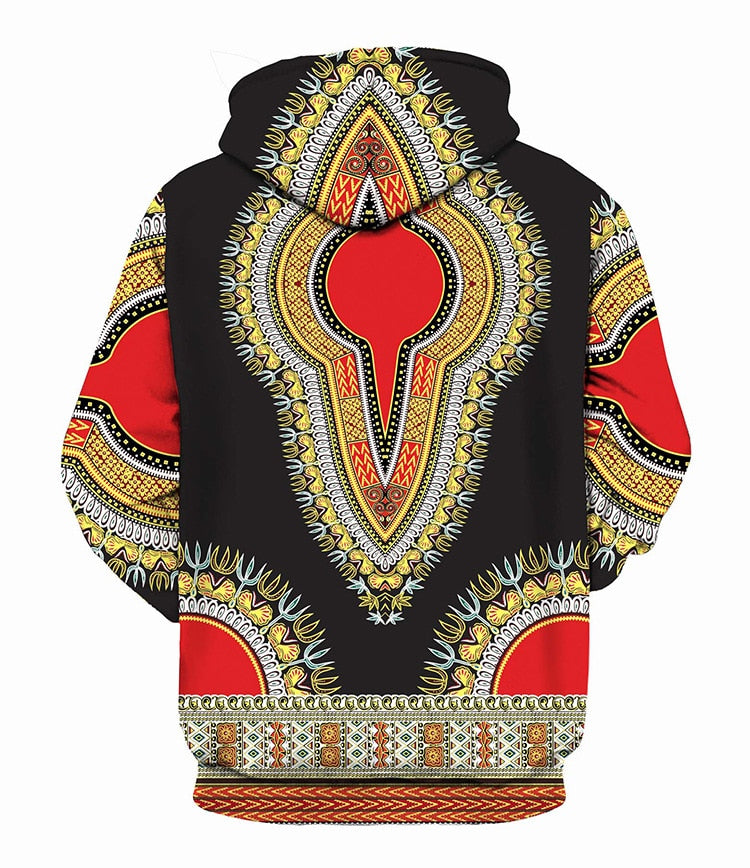 Unisex Dashiki Print Hoodie
