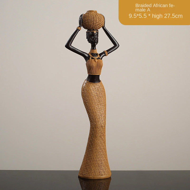 African Character Resin Figurines | Home Décor