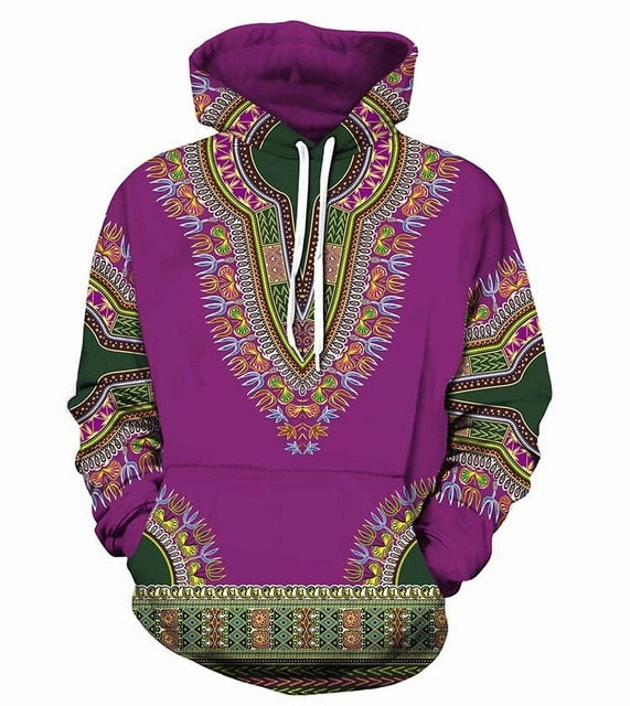 Unisex Dashiki Print Hoodie
