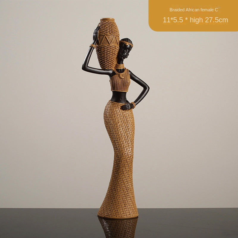 African Character Resin Figurines | Home Décor
