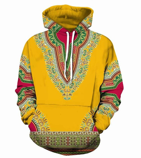 Unisex Dashiki Print Hoodie