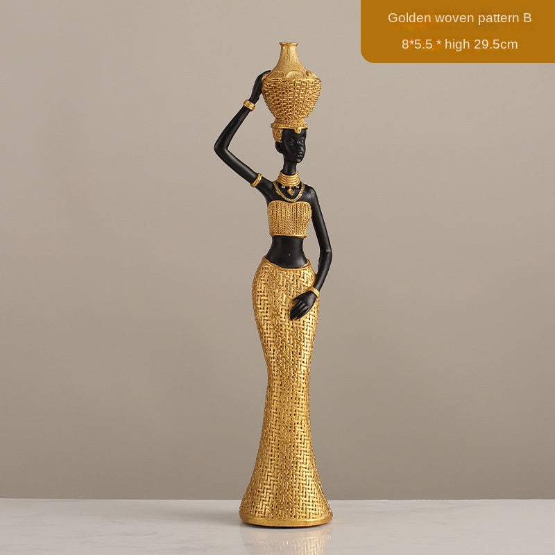 African Character Resin Figurines | Home Décor