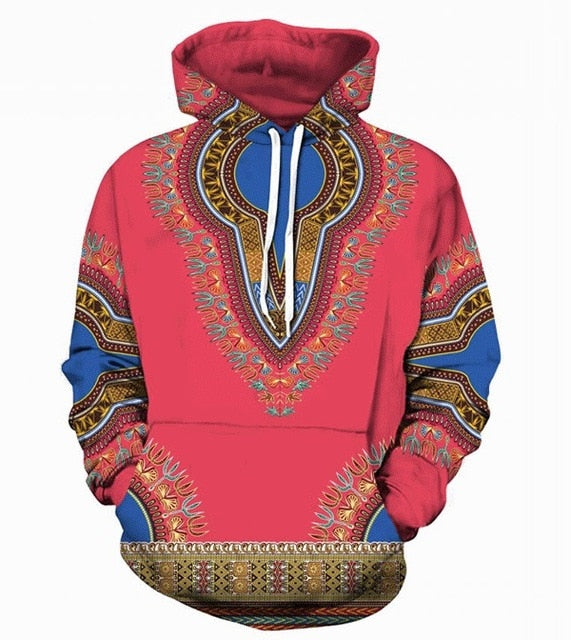 Unisex Dashiki Print Hoodie