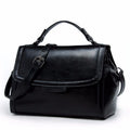 Genuine Leather Structured Shoulder Bag